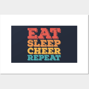 Eat Sleep Cheer Repeat for Boys Men Girls Women Kids Posters and Art